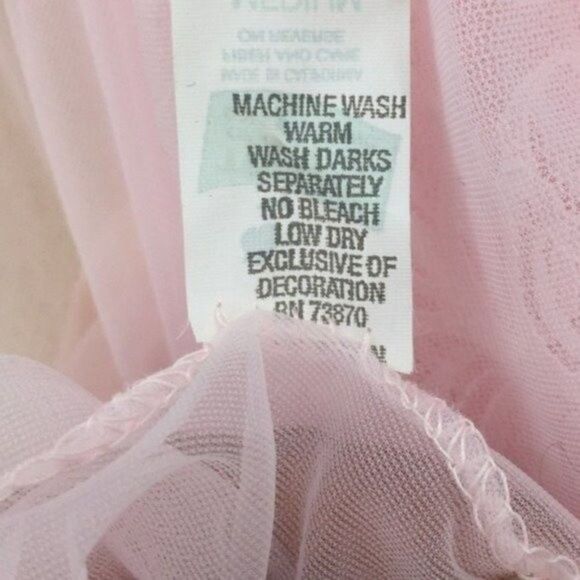 Tosca California Vintage blush pink Robe size Medium BoxD floral lace - Picture 11 of 14